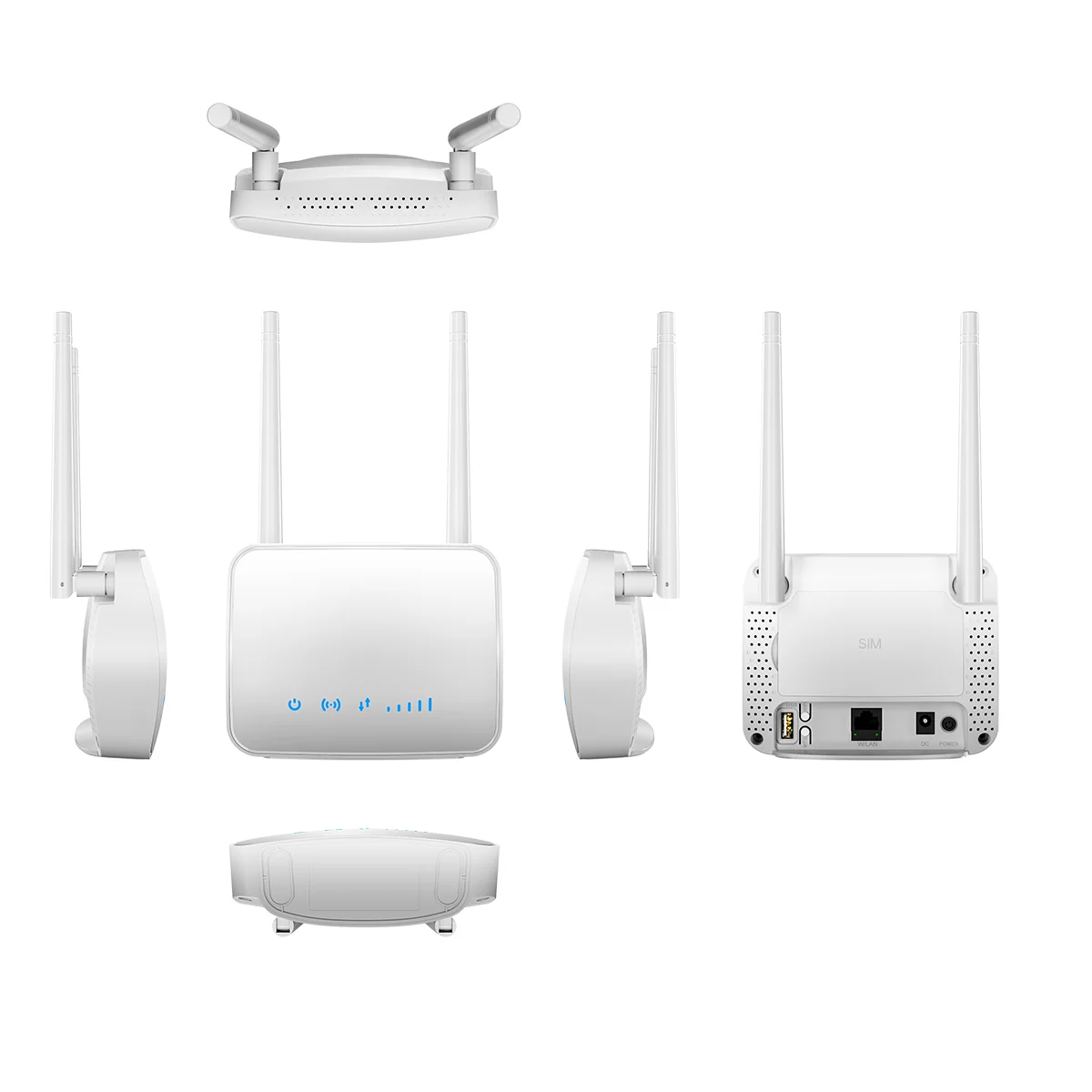 Router Wifi 4G 150Mbps 2.4G Wifi 2X2 Router Wireless Mimo Cpe Con Slot Per Sim Card Per L'Home Office (Spina Usa)