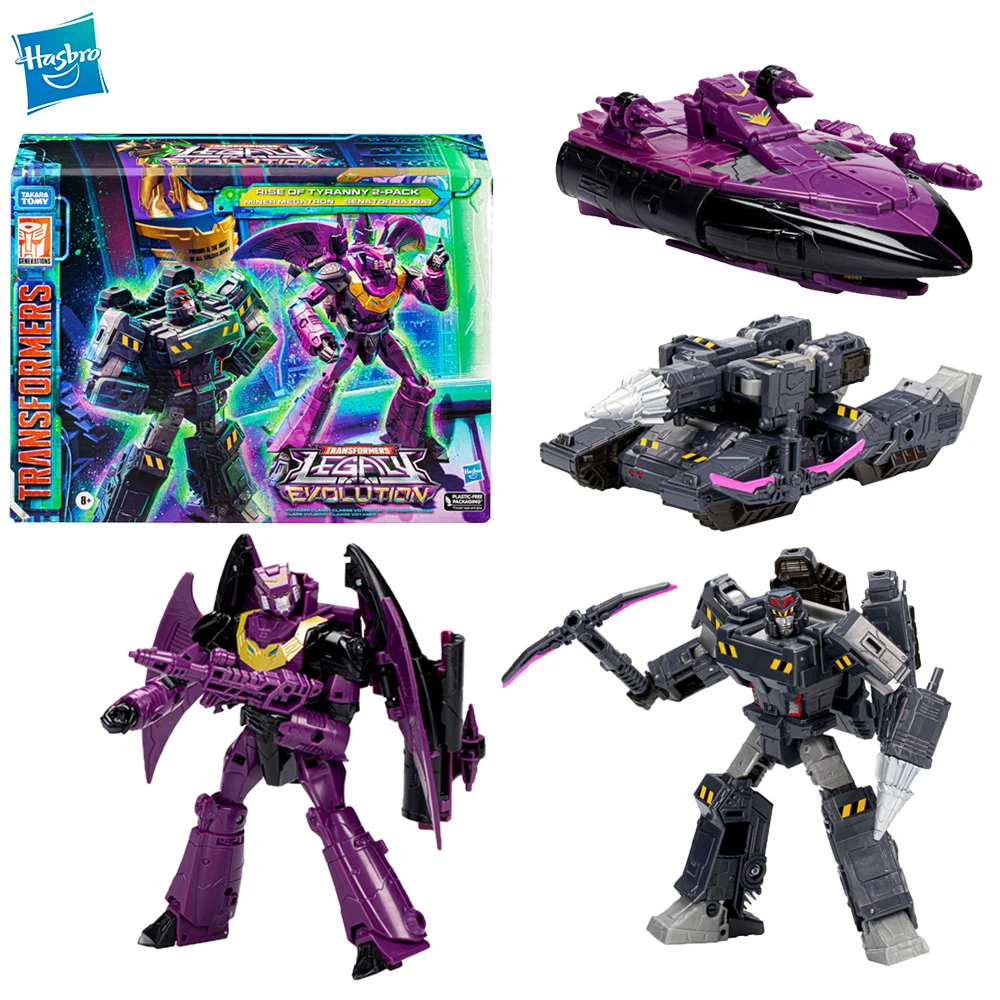 Original Poly Transformers Legacy Evolution Rise Of Tirannia 2-Pack Miner Megatron & Senator Ratbat Action Figures Model Toys