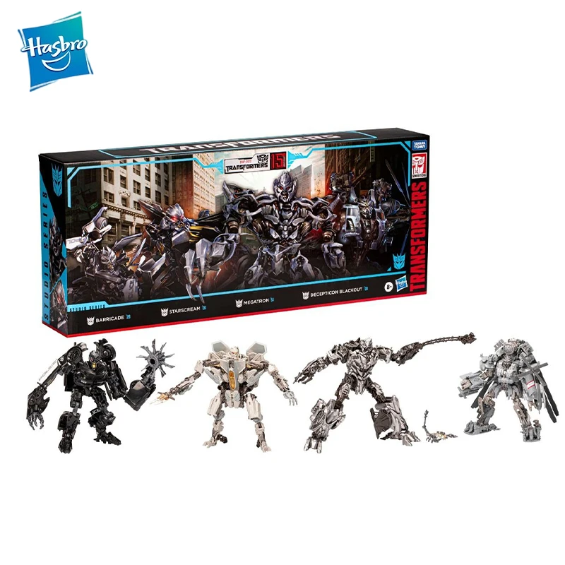 In Magazzino Original Poly Transformers 15Th Barricade Starscream Megatron Blackout Pvc Animfigure Action Figuresmodeltoys