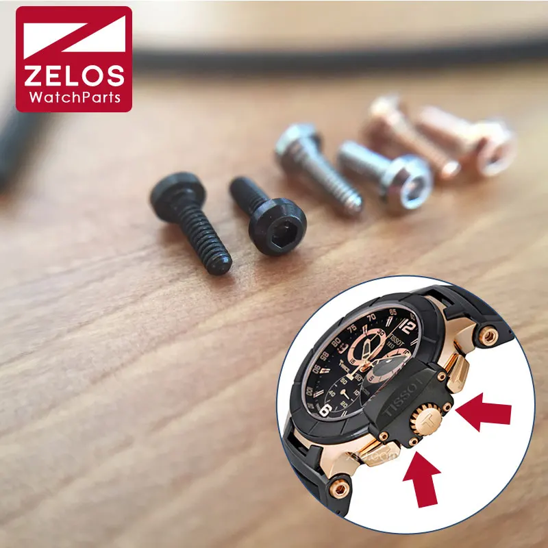 2 Pezzi/Set Viti Esagonali Interne Per Ts Tissot T-Race T-Sport T048 Cronografo Orologio Crown Brige Protect Guard Watch Parts Tools