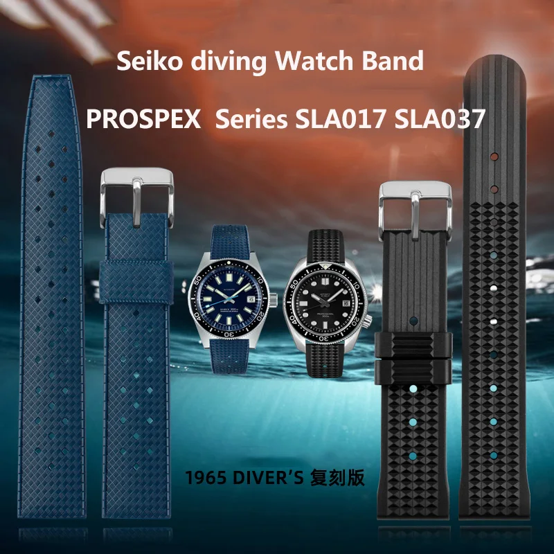 Cinturino In Silicone Da 20Mm 22Mm Per Seiko Sla017 Sla037 Bracciale In Gomma Per Immersioni Sportive Da Uomo Impermeabile Con Cinturino Per Orologio 