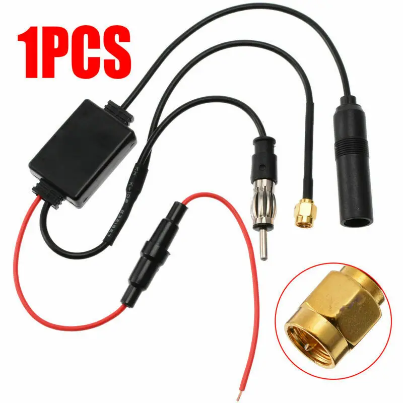 1 Pz Stereo Antenna Dab Am Fm Radio Car Antenna Amplificatore Splitter Segnale Amp Booster Parti Di Ricambio Auto