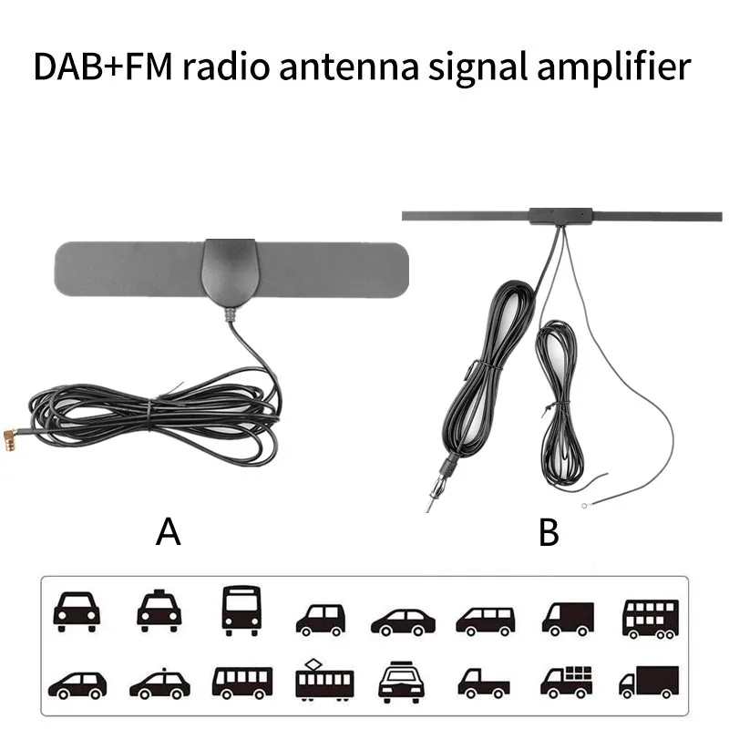 1Pc Universal Dab + Fm Radio Antenna Amplificatore Di Segnale Antenna Plug Play Vhf Uhf Antenna Automatica Mayitr Per Jvc Kenwood Sony Alpine