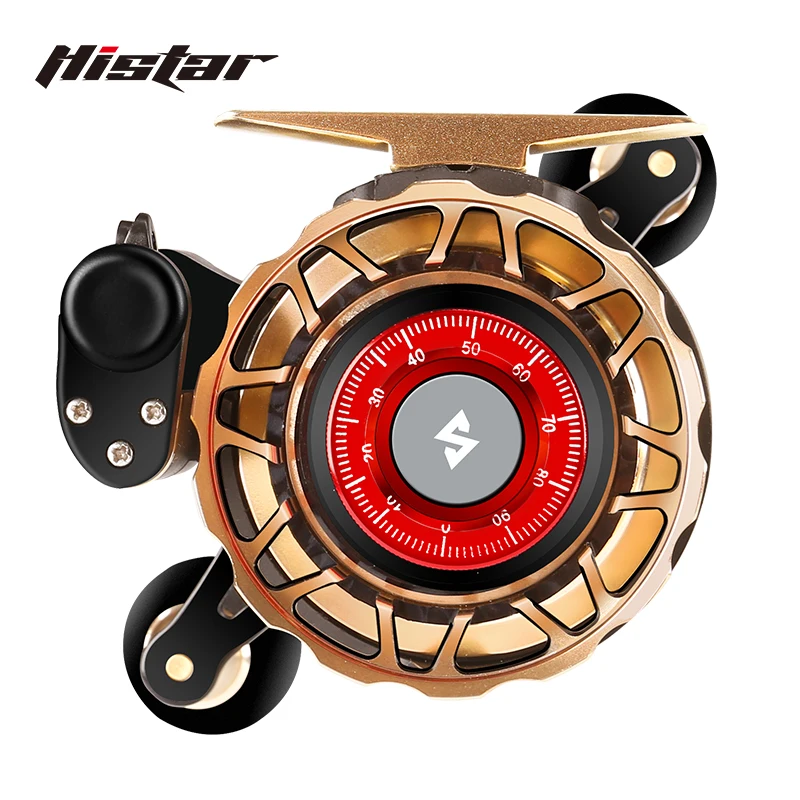Histar Long Casting 2.6:1 Rapporto 10 + 1 Bb Full Metal Body Frenata Magnetica Guida Automatica Della Linea Mulinello Da Pesca Con Zattera Discendente