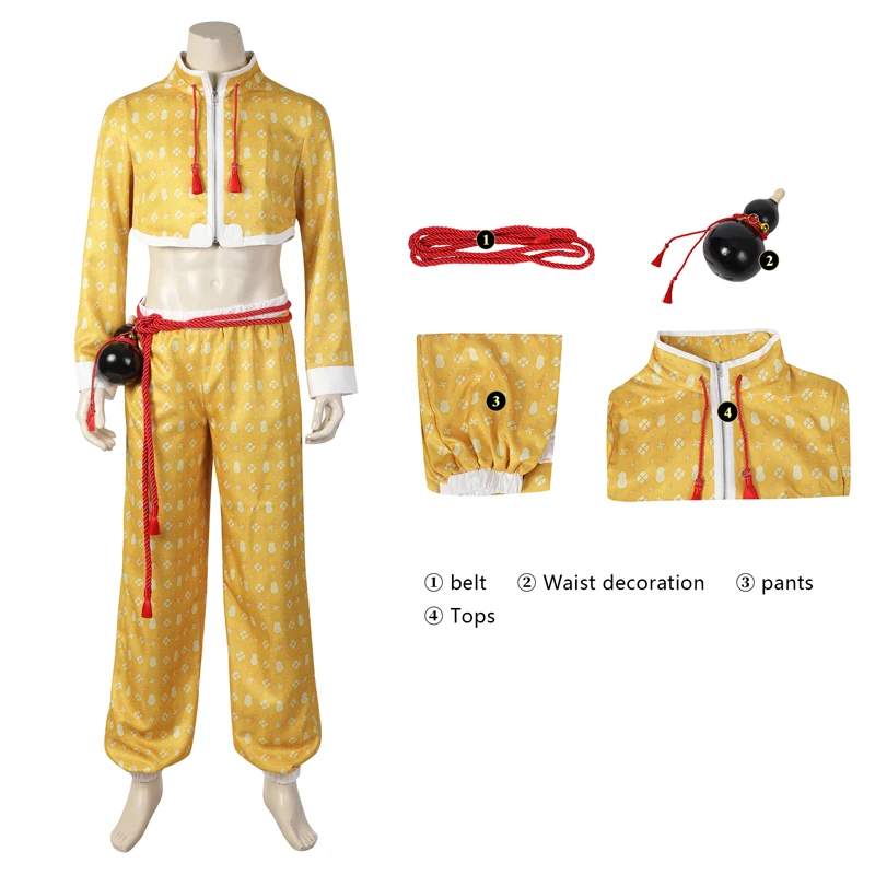 Game Street Fighter 6 Jaime Sexy Combat Costume Accessori Halloween Anime Show Stage Action
