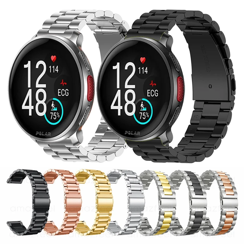 Per Polar Vantage V3 Strap 20Mm 22Mm Cinturini In Acciaio Inossidabile Per Polar Ignite 3 Bracciale Per Polar Grit X Pro Titon Wristband