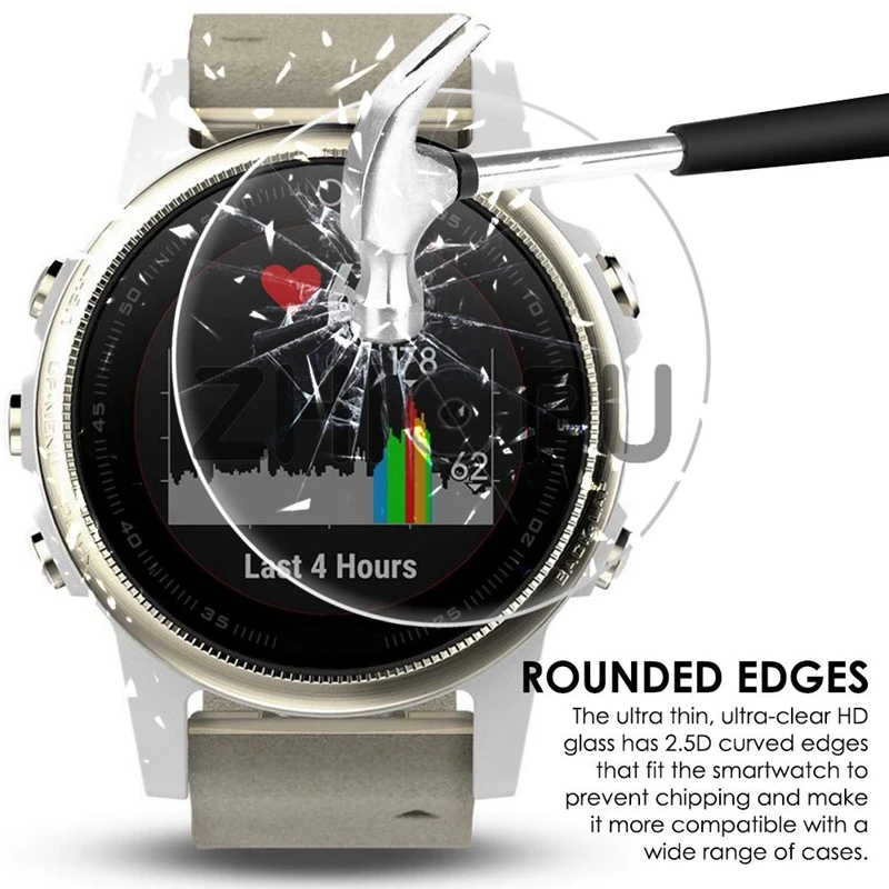 2Pcs Pellicola Della Protezione Dello Schermo Per Garmin Fenix 5/5 5S Vetro Temperato 9H 2.5D Premium Garmin Fenix 5/Fenix 5S Smartwatch