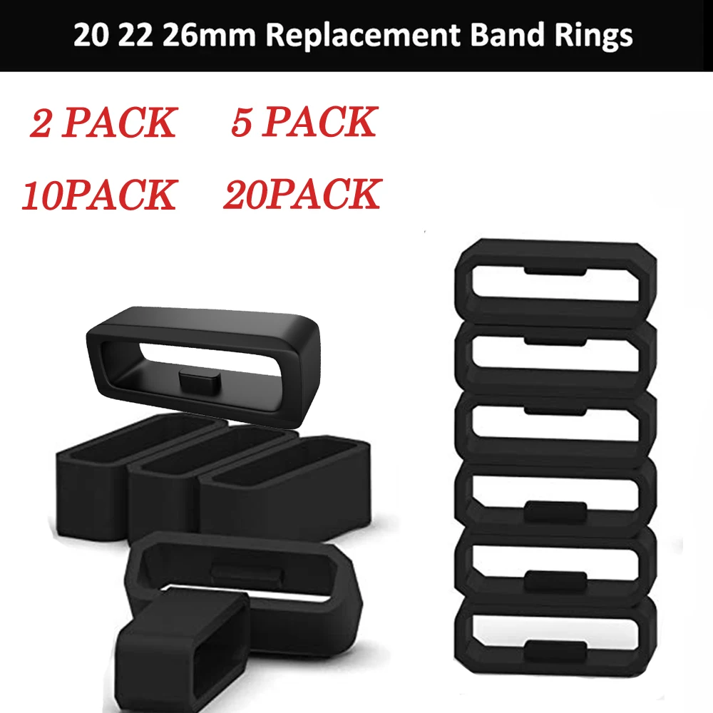 2/5/10/20Pcs Rubber Band Keeper Loop Security Holder Retainer Ring For Garmin Fenix 7S 7 7X 6S6X 6 Pro 5X 5S 5 Plus Watch Strap