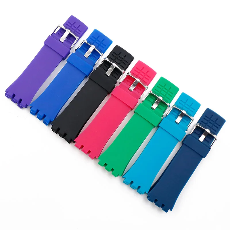 Cinturino In Silicone Con Fibbia Ad Ardiglione Maschio 24Mm Accessori Per Orologi Per Cinturino Impermeabile Swatch Touch Surb100 Surw102 Surb101