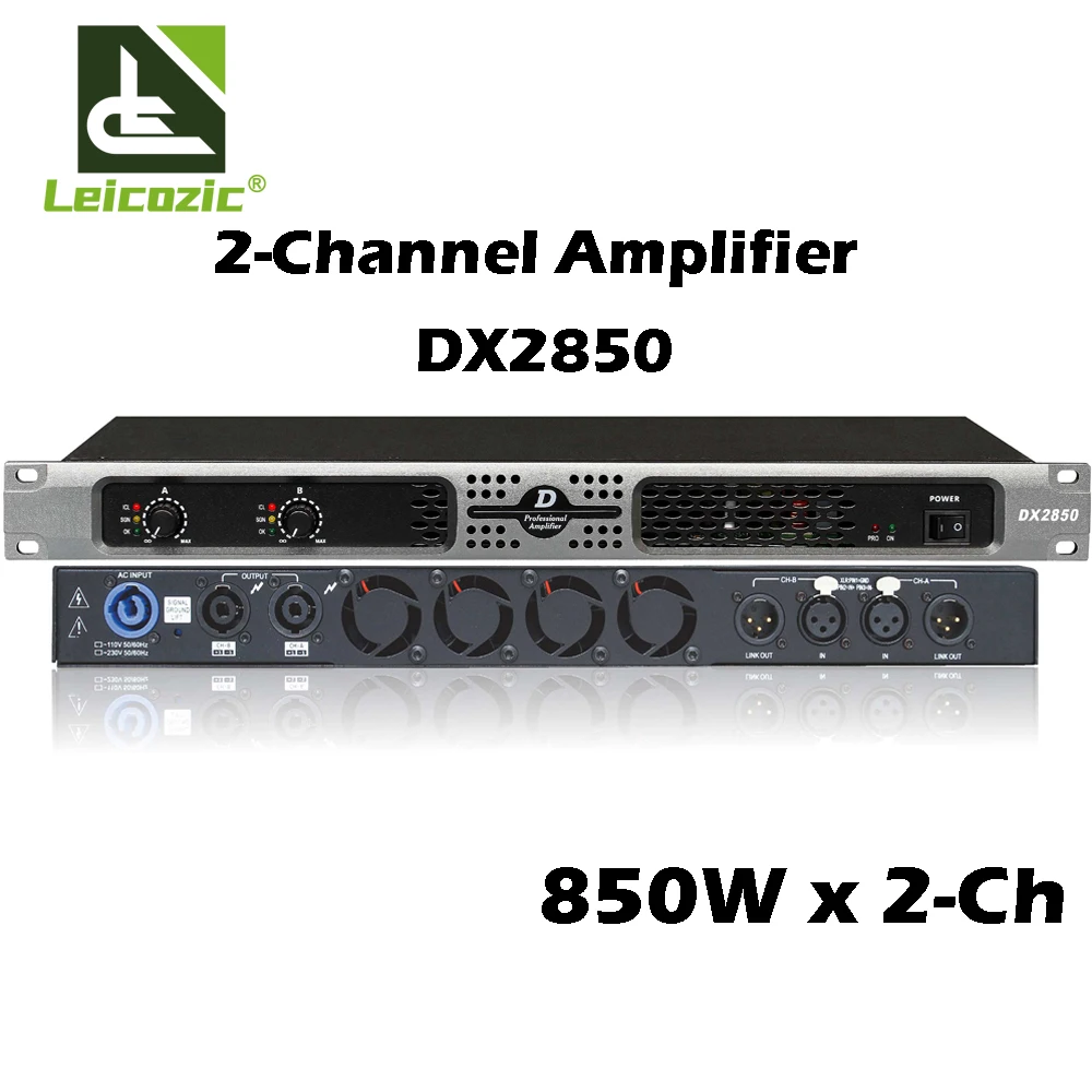 Amplificatori Leozic Dx2850 1U 1400W Rms Amplificador Audio Amplificatori A 2 Canali Amplificatore Ad Alta Potenza Sistemi Audio Professionali