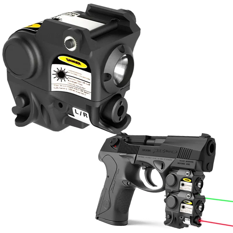 Laser Sight Torcia Combo Mini Red Green Mira Laser Para Pistola Defensa Personal Per Taurus G2C Th9 9Mm Ts9 Glock19 Px4 M & P