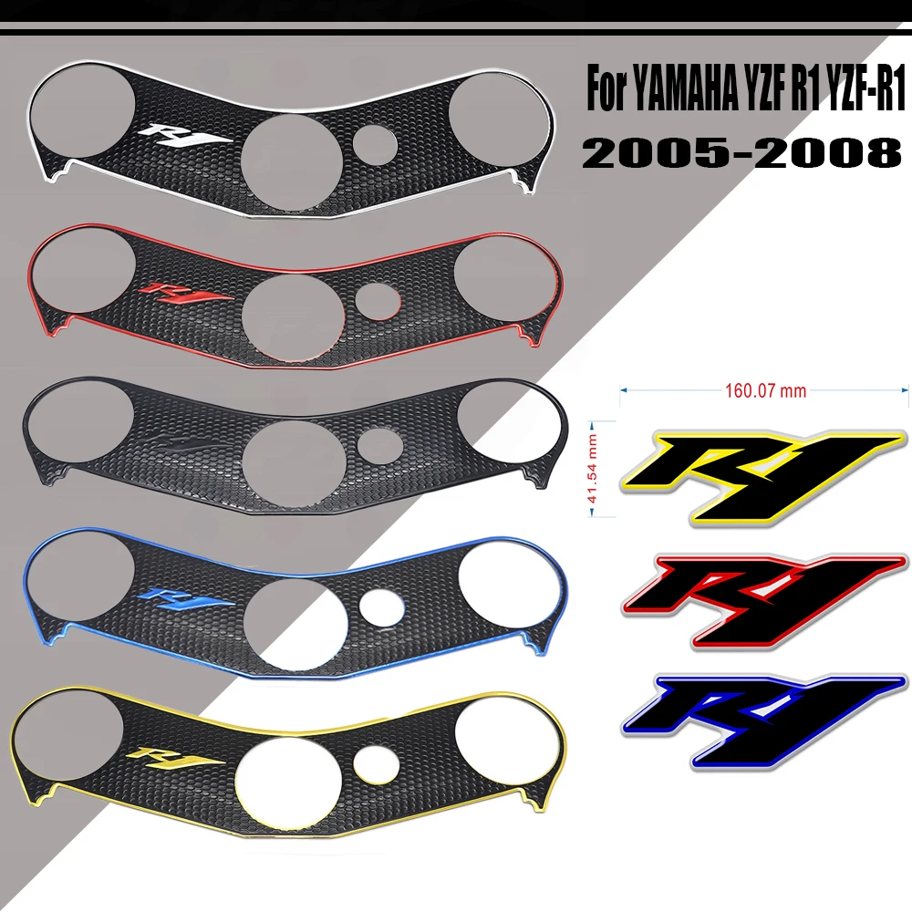 Per Yamaha Yzf R1 Yzf-R1 Yzfr1 3Dsticker Decal Top Triple Clamp Yoke Pad Triple Tree R1 1000 Moto 2005 2006 2007 2008