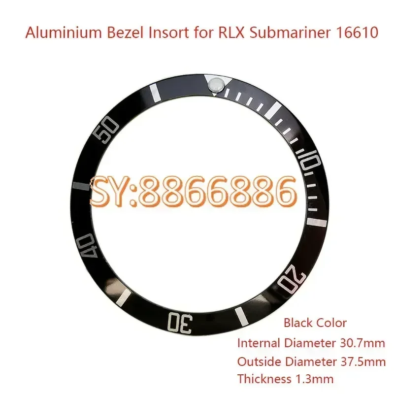 Inserto Lunetta In Alluminio Per Rlx Submariner 16610, Parti Dell'Orologio
