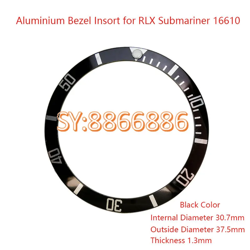 Inserto Lunetta In Alluminio Per Rlx Submariner 16610, Parti Dell'Orologio
