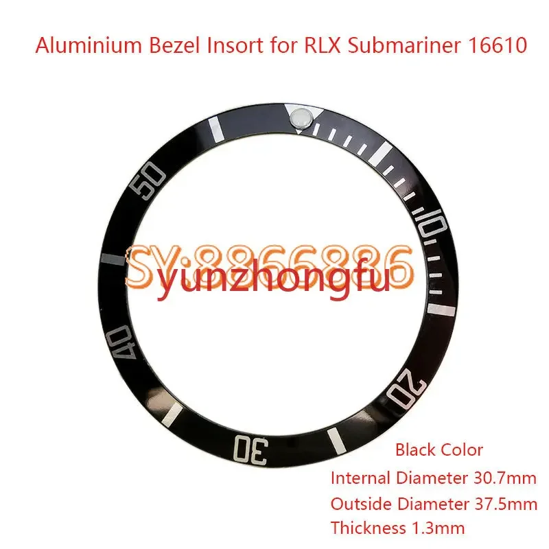 Inserto Lunetta In Alluminio Per Rlx Submariner 16610, Parti Dell'Orologio