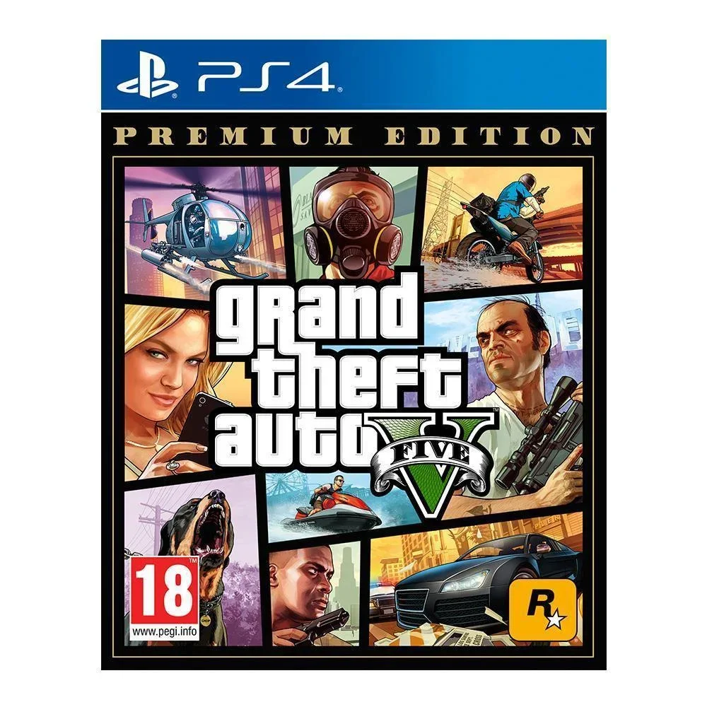 Gta 5 Premium Edition Ps4 Game Closed Case Security Strip Consegna Veloce