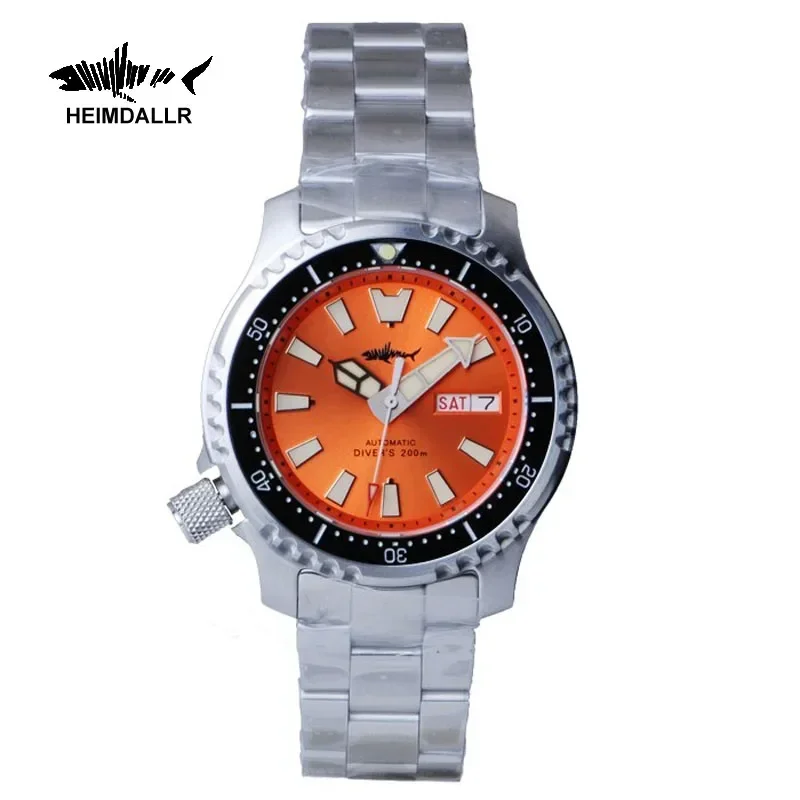 Orologio Heimdallr Per Uomo Giappone Nh35A Movimento Meccanico Automatico Vetro Zaffiro Promaster C3 Lume 200M Orologio Da Polso Impermeabile