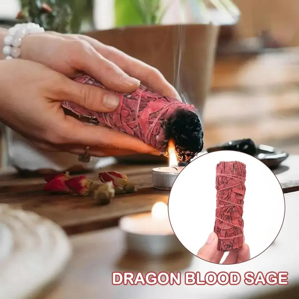 Aromaterapia A Base Di Erbe Naturale Dragon Blood Sage Fasci Di Salvia Rossa Smudge Stick Dragon Blood Sage Bundles Per La Pulizia Domestica