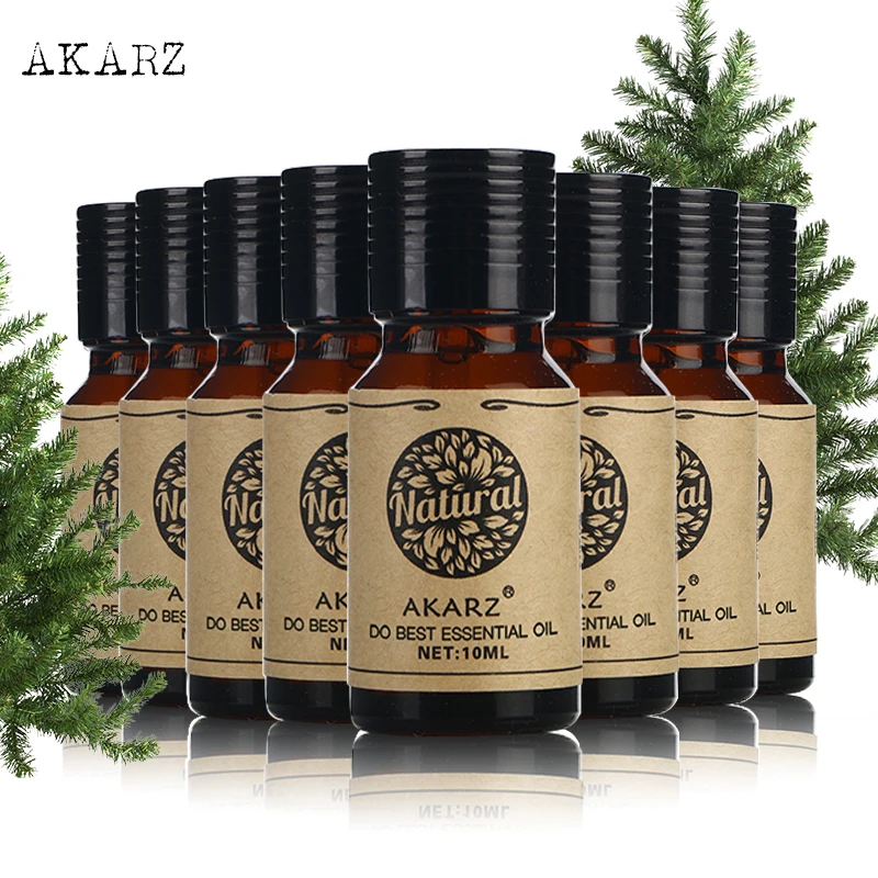 Akarz Value Pasti Ambergris Laurel Finocchio Ginseng Cliny Salvia Origano Maggiorana Melissa Olio Essenziale 10Ml * 8