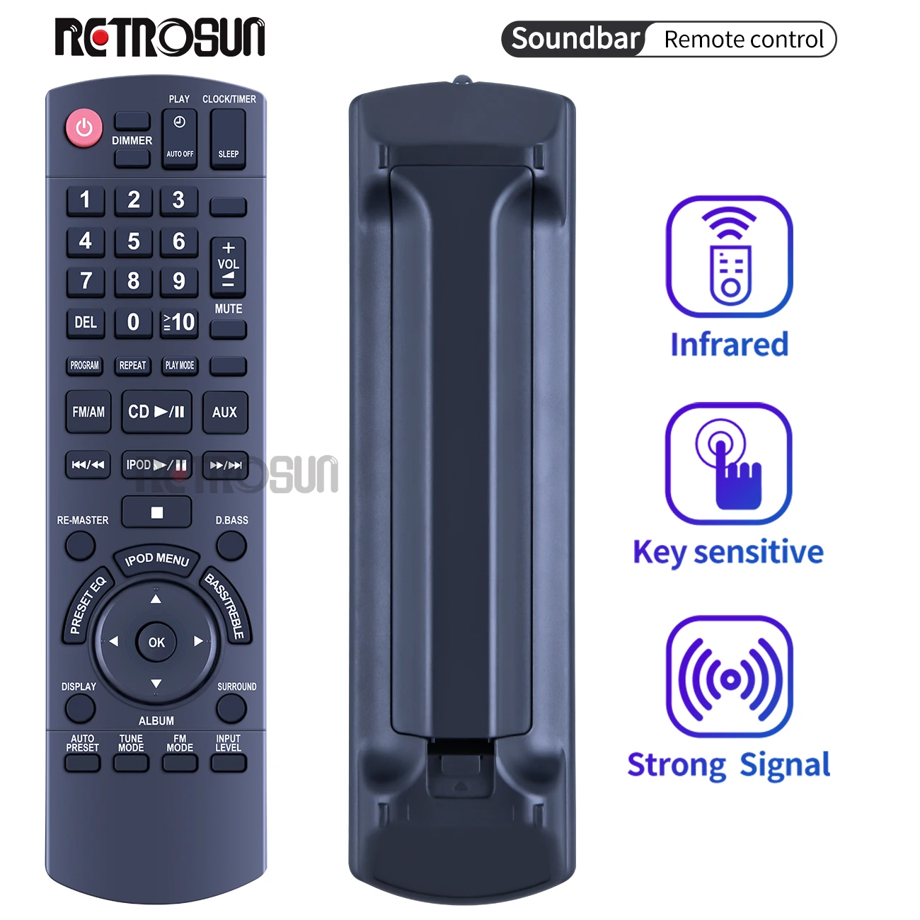 Nuovo Telecomando Muslimex Adatto Per Il Sistema Stereo Compatto Panasonic Sc-Hc3
