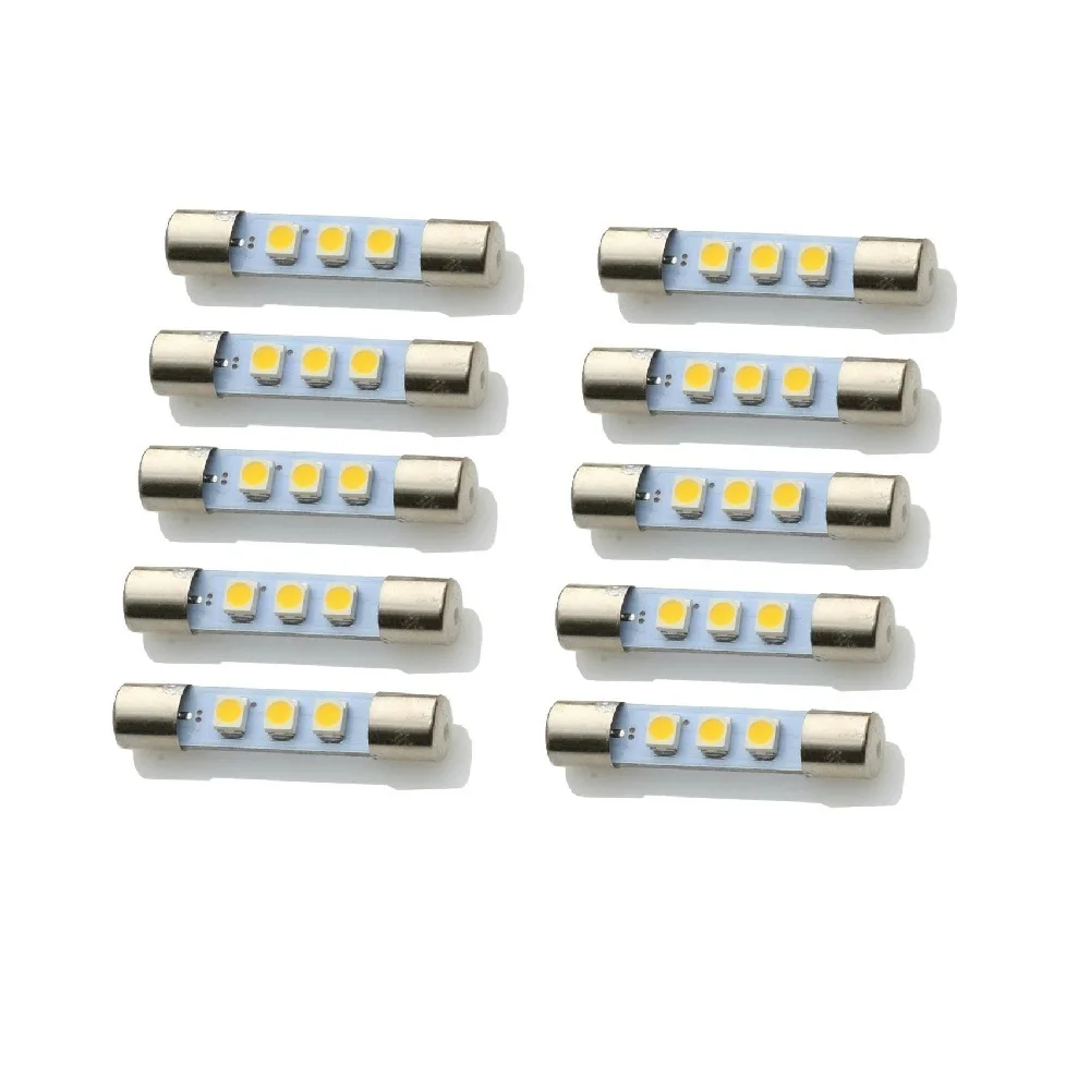 Tecoclampe 10 New Ac12V Audio Equipment Lighting Led Fuse Lamp Lampadine Fit Jvc Panasonic Hitachi E Molti Ricevitori Stereo Vintage