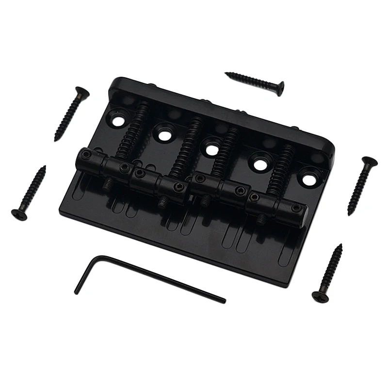 4 Stringa Hardtail Chitarra Ponte Per Fender Precision Jazz Bass Pb Jb Style Bass, Nero