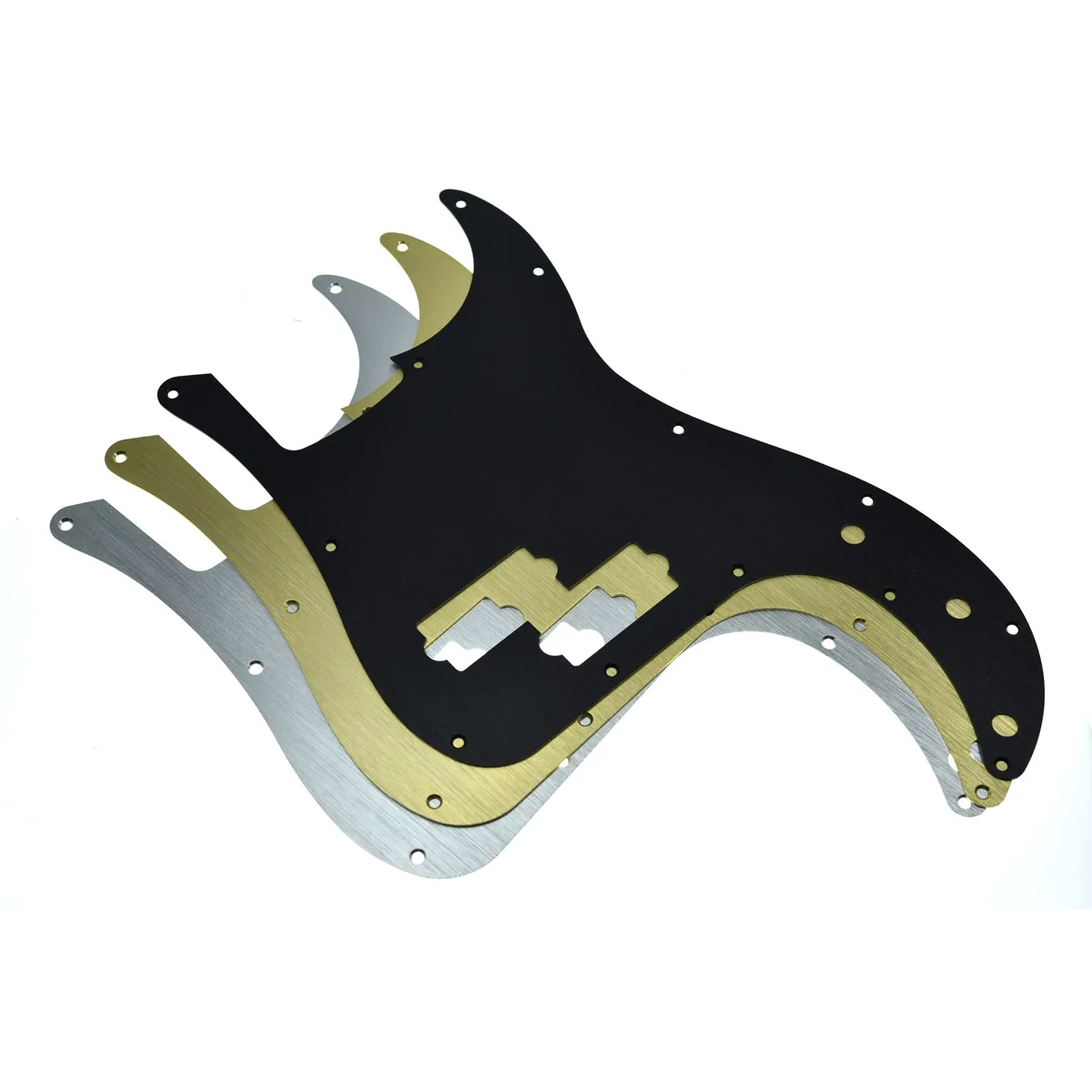 Kaish Battipenna Standard In Alluminio Anodizzato Di Precisione P Bass In Metallo A 13 Fori Per Parafango Americano P Bass Silver