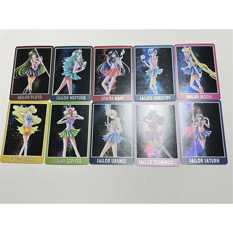 10 Pz/Set Anime Girls Litografia Flash Cards Tsukino Usagi Mizuno Ami Starry Sky Series Kawaii Gift Toys Anime Collection Cards