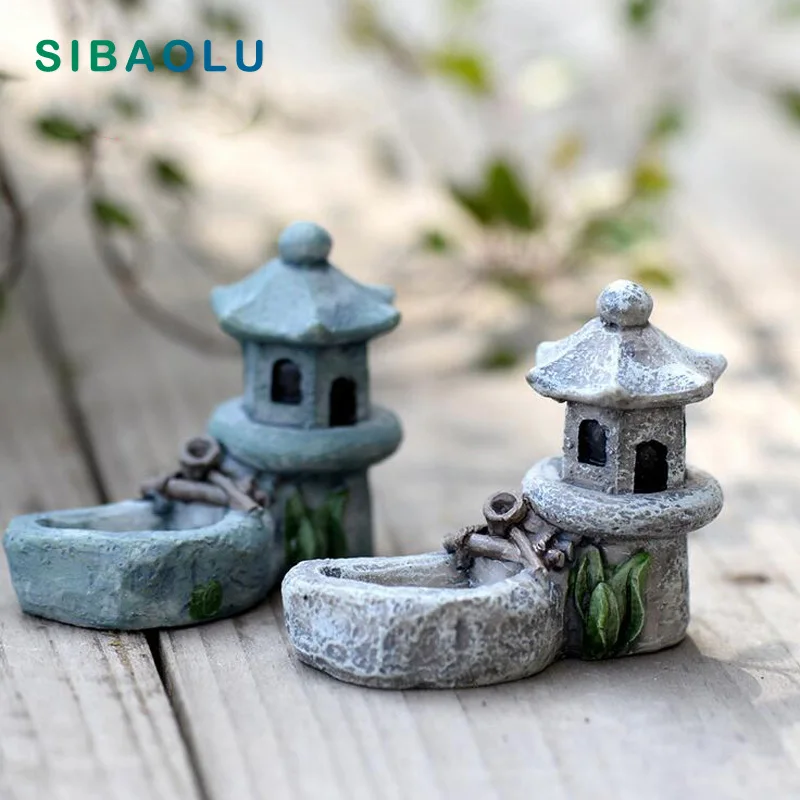 Pool Tower House Fence Figurine Micro Landscape Home Decor Miniature Fairy Garden Ornaments Decorazione Accessori Figura Moderna