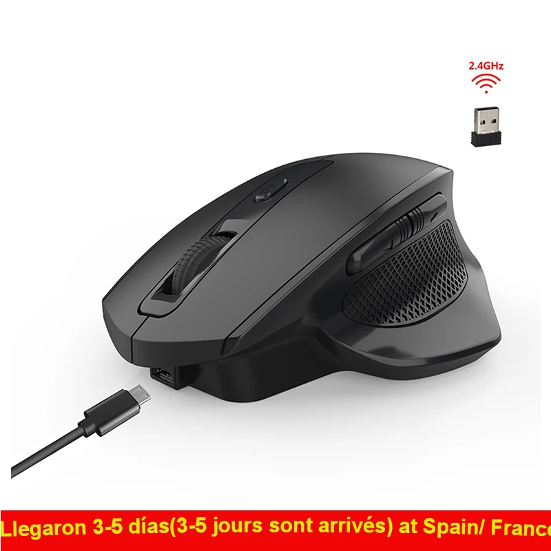 Mouse Da Gioco Mouse Wireless Usb Ricaricabile Per Computer Laptop Gamer Silenzioso Click Mano Destra Mause Mouse Ergonomici