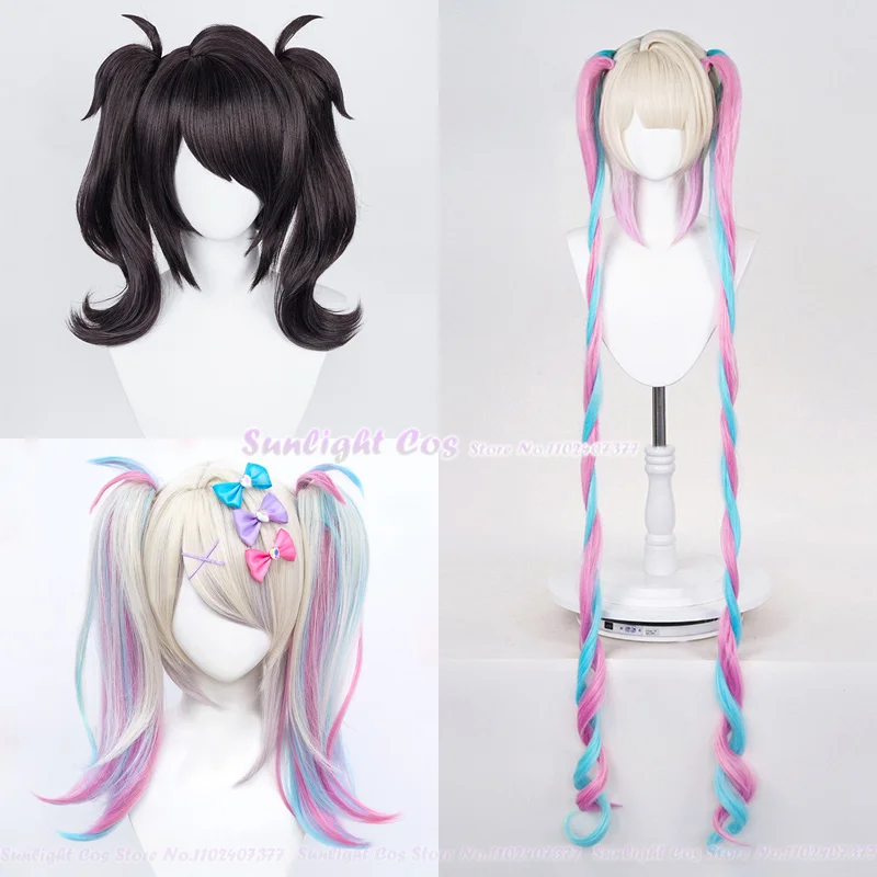 Neughty Girl Overhead Ame Angel-Chan Parrucca Cosplay Omg Kawaii Angel Ame-Chan Parrucca Resistente Al Calore Capelli Sintetici Parrucche Anime + Parr