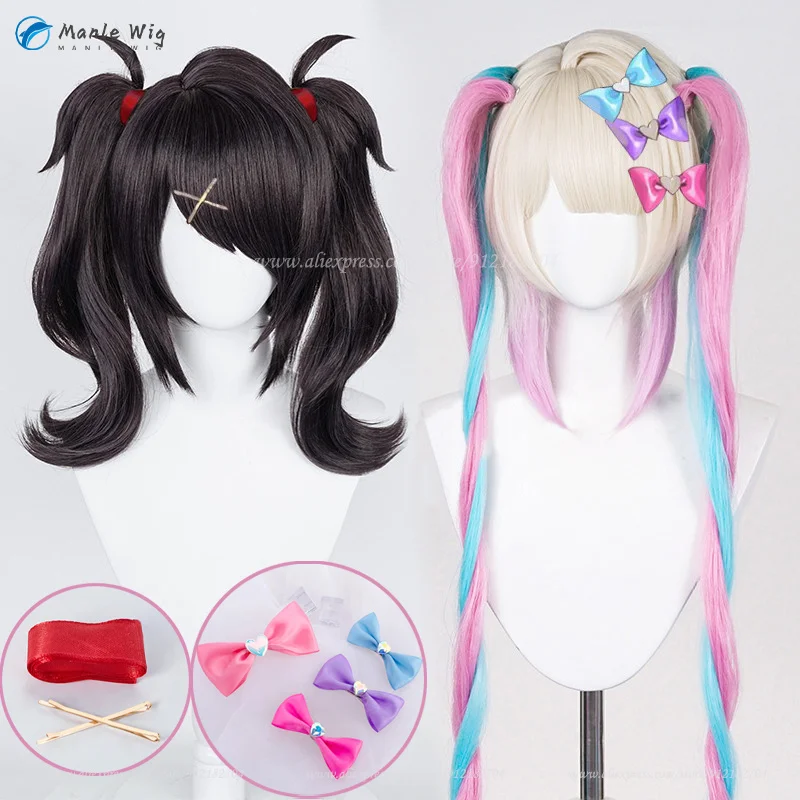 Omg Kawaii Angel-Chan Ame-Chan Cosplay Neughty Girl Dose Eccessiva Kangel Ame Parrucca Cosplay Parrucche Sintetiche Resistenti Al Calore + Cappuccio P