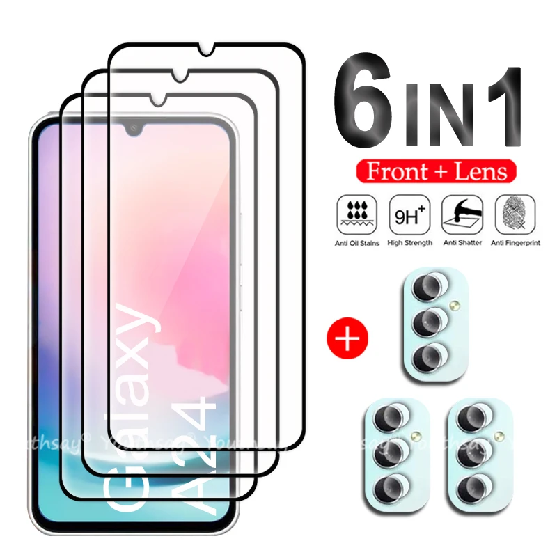 Per Samsung Galaxy A24 Vetro Per Samsung A24 Vetro Temperato Full Cover Pellicola Proteggi Schermo Galaxy A24 A54 A34 A14 A04 A04S