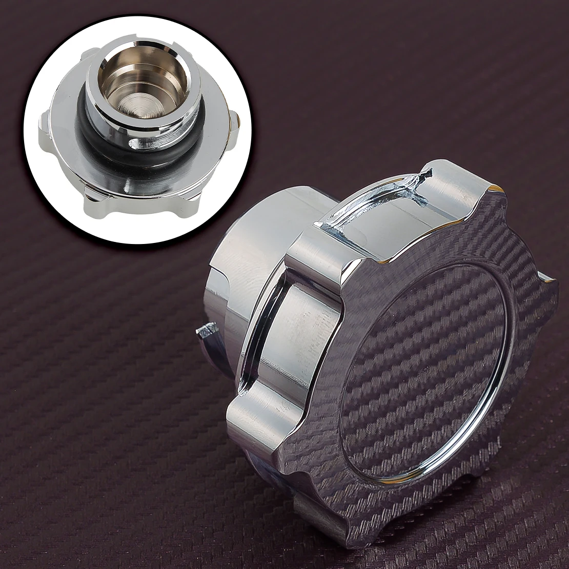 Tappo Filtro Olio In Alluminio Billet Adatto Per Cadillac Cts Chevy Camaro Cobalt Corvette Pontiac Firebird Ls1 Gto G8 Buick Regal Silver