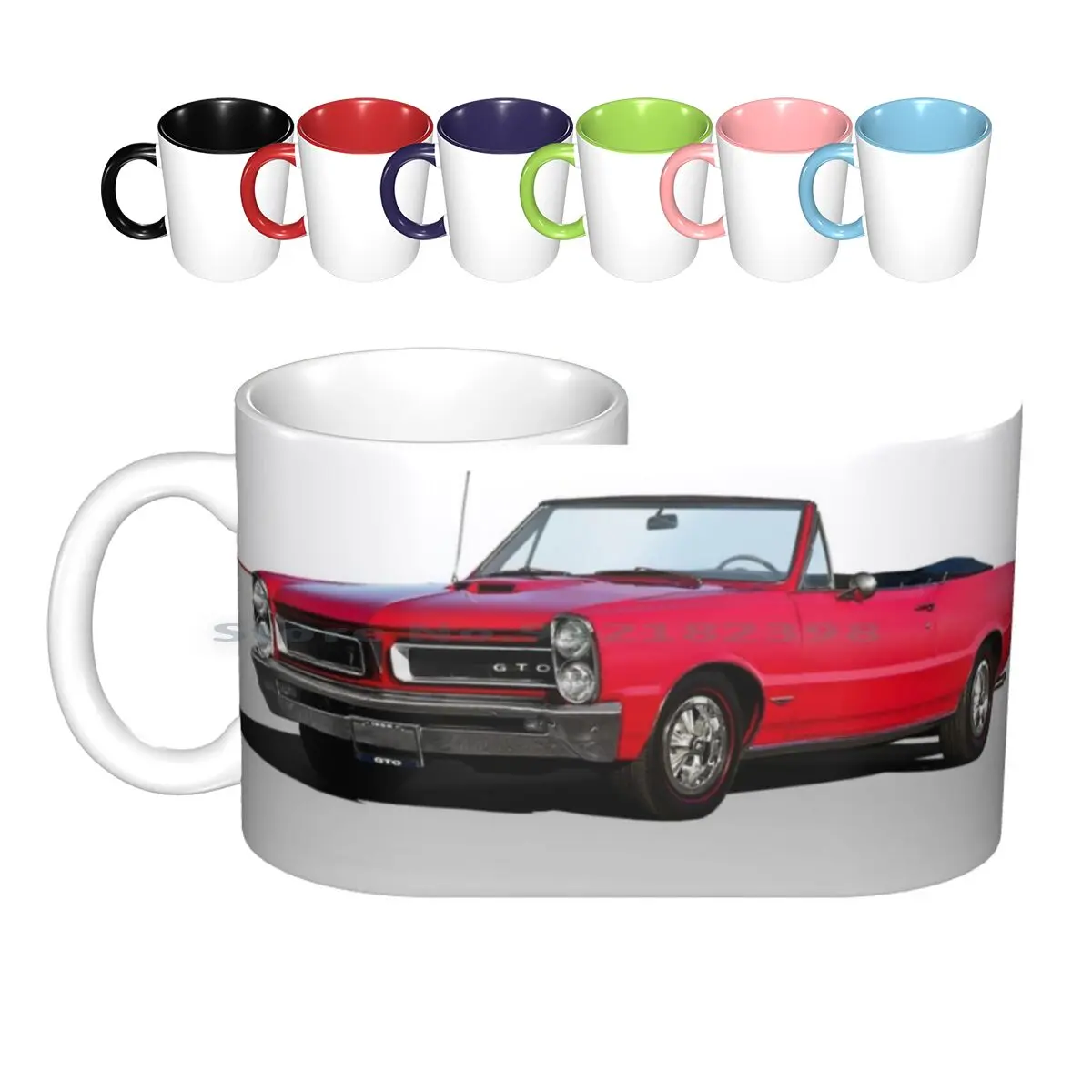 1965 Pontiac Gto Tazze In Ceramica Convertibili Tazze Da Caffè Tazza Da Tè Al Latte 1965 Pontiac Gto Convertibile Pontiac Gto Auto Rossa Convertibile