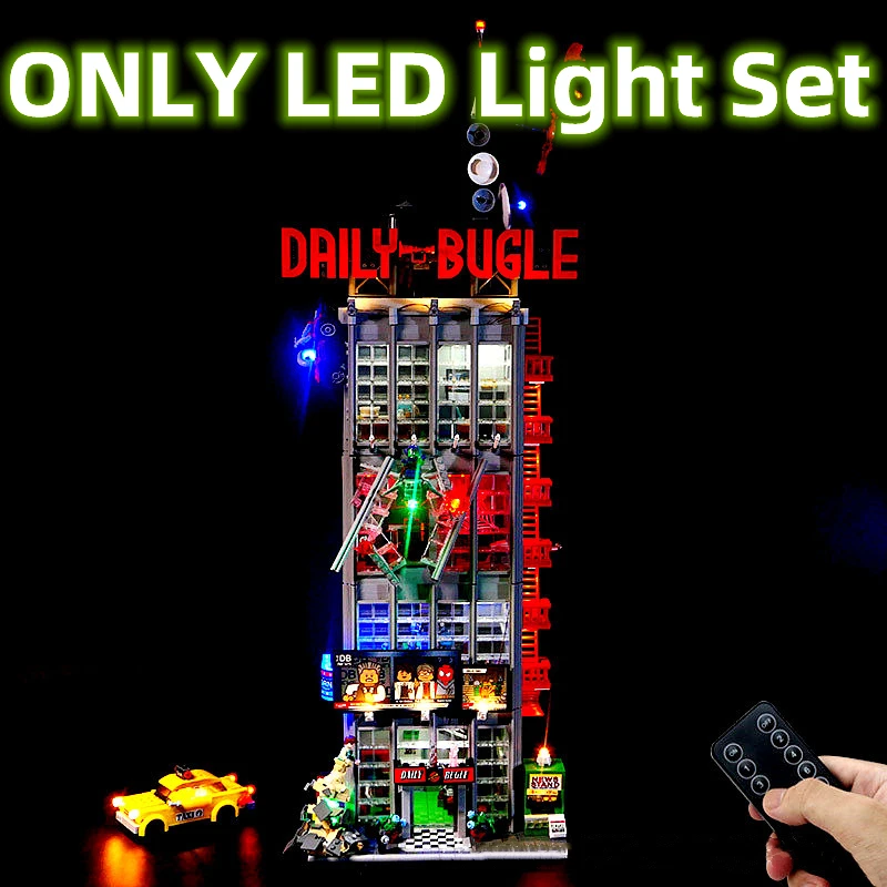 Kit Luci A Led Rc Per Lego 76178 Daily Bugle Model Building Blocks Giocattolo In Mattoni (Solo Luce A Led, Senza Modello Di Blocchi)