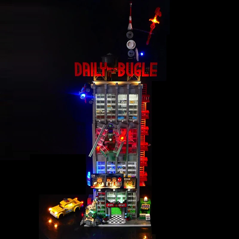 Kit Luci A Led Rc Per Lego 76178 Daily Bugle Block Building Blocks Giocattolo In Mattoni (Solo Luce A Led, Senza Modello Di Blocchi)