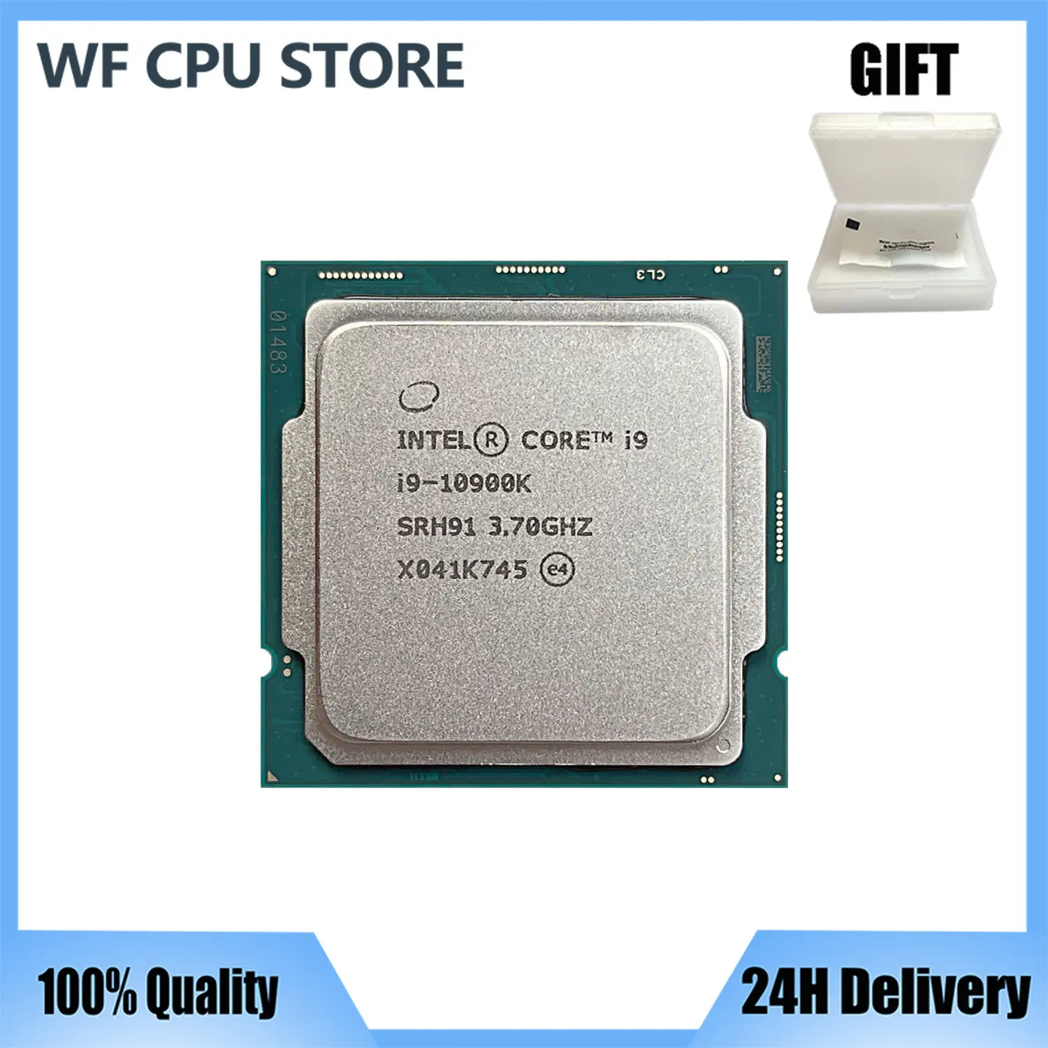 Intel Core I9-10900K I9 10900K 3.7 Ghz Utilizzato Processore Cpu A Dieci Core A Venti Thread L3 = 20M 125W Lga 1200 Ma Senza Ventola
