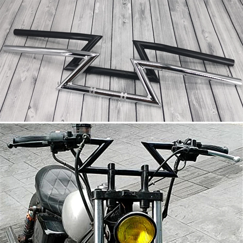 Manubrio Moto Vintage 22Mm Drag Z-Bar Volante Per Cafe Racer Sportster Cruiser Xl883 1200 Chopper Cruiser Scooter