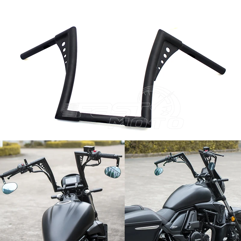 Manubrio 12 ''16'' Ape Hanger Fat Bars Per Harley Chopper Bobber Cafe Racer Sportster Xl 883 1200 Manubrio Iron Fatboy Slim