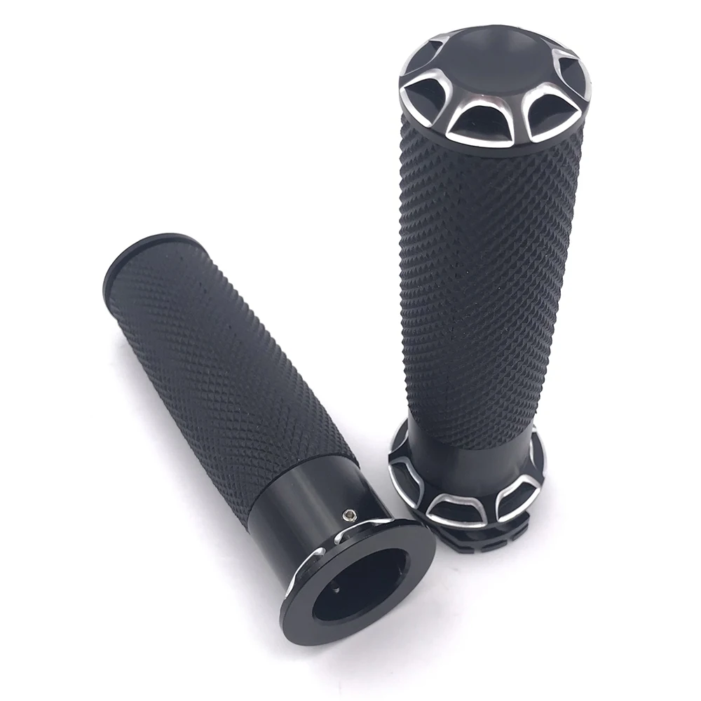 1 Pair 25Mm For Harley Sportster Cruiser Bobber Chopper Custom Motorcycle Universal Handlebar Grips Cnc Handle Bar Grips