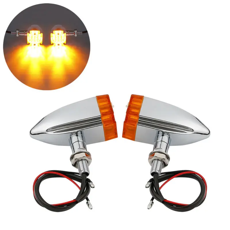 Indicatori Di Direzione A Led Tcmt 10Mm Per Moto Harley Sportster Softail Dyna Bobber Chopper Cruiser Custom Bikes