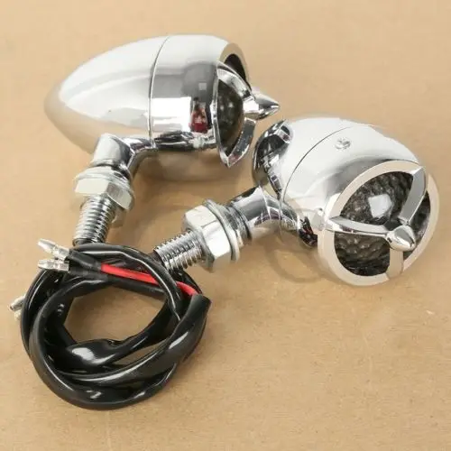 10Mm Led Della Pallottola Indicatori Di Direzione Per Harley Chopper Softail Sportster Xl