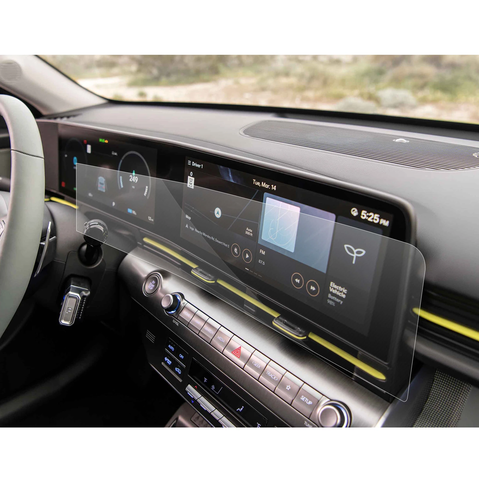 Lfotpp Nano Screen Protector Per Hyundai Kona Sx2 2023 2024 Auto Multimedia Radio Display Auto Interior Kona Sx2 Accessori 2024