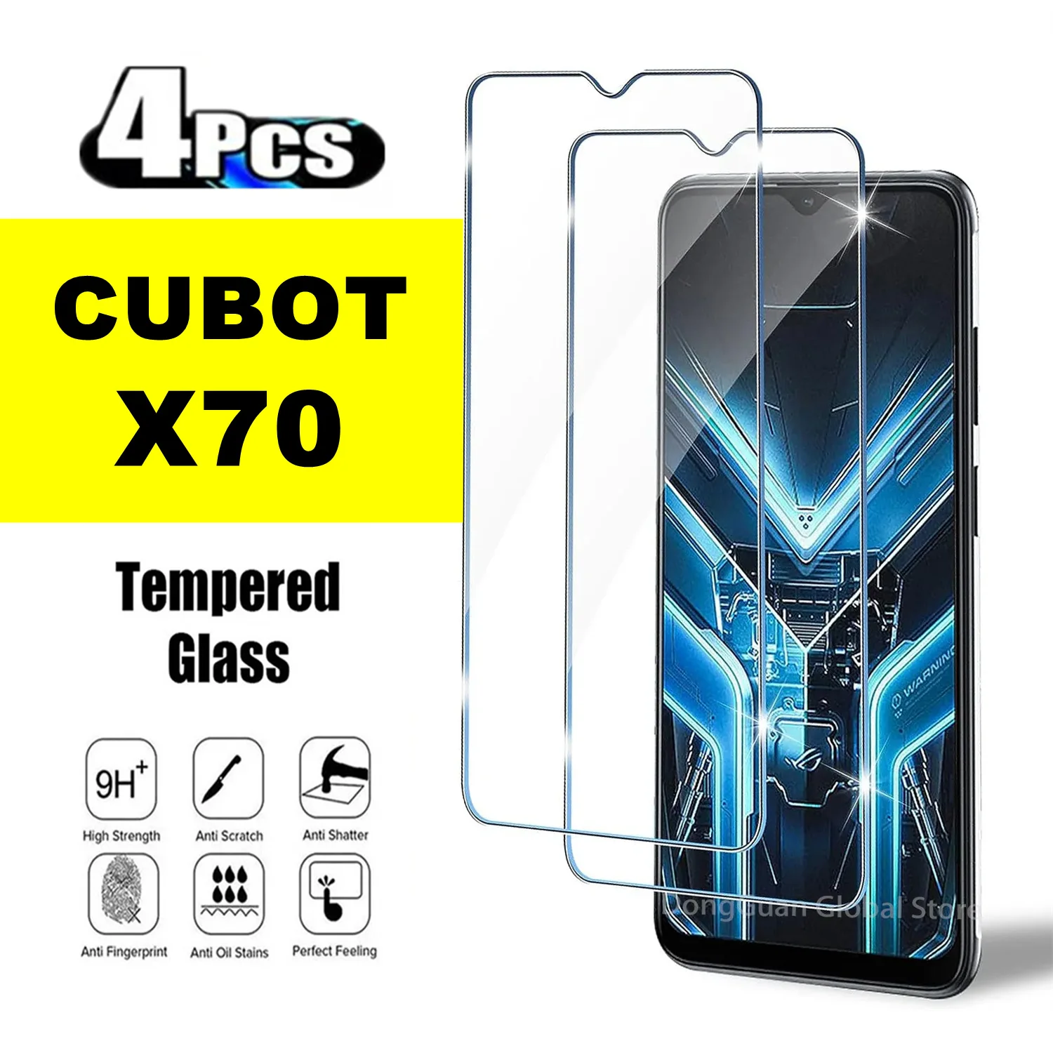 4 Pezzi Di Vetro Temperato Per Cubot X70 Cubot Note 30 Cubot P60 Cubot P80 Pellicola Proteggi Schermo In Vetro