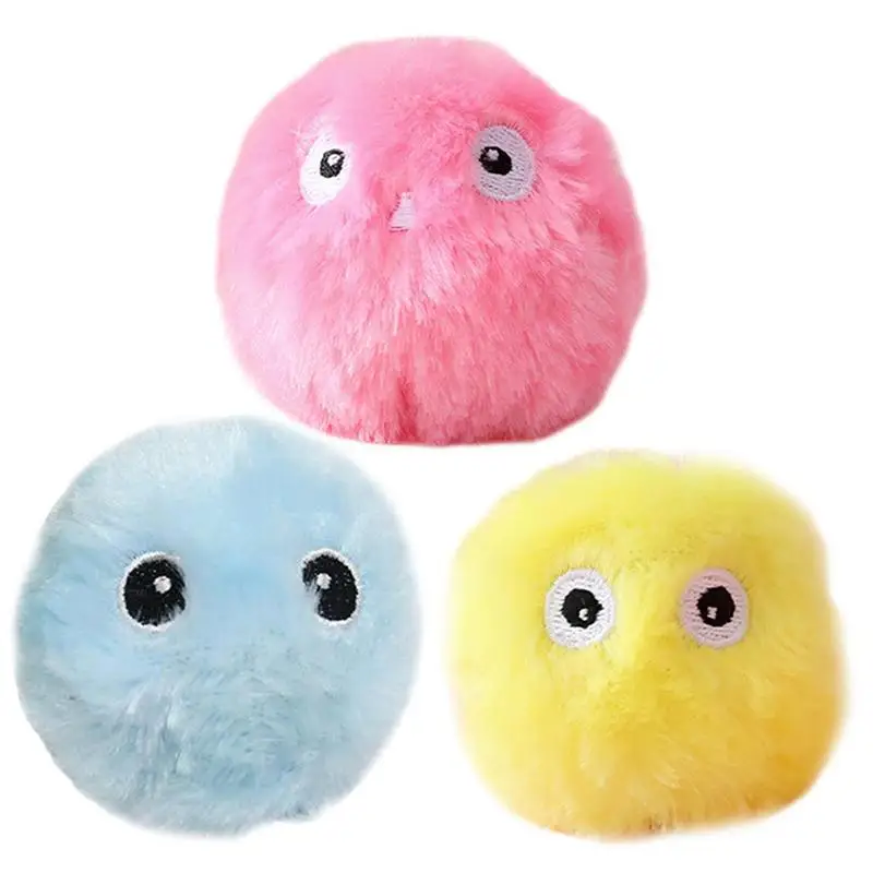 Chirping Cat Toys Balls Fluffy Interactive Cat Kicker 3 Realistici Suoni Di Animali Cat Kitten Catnip Esercizio Giocattoli Divertente Giocattolo Per G