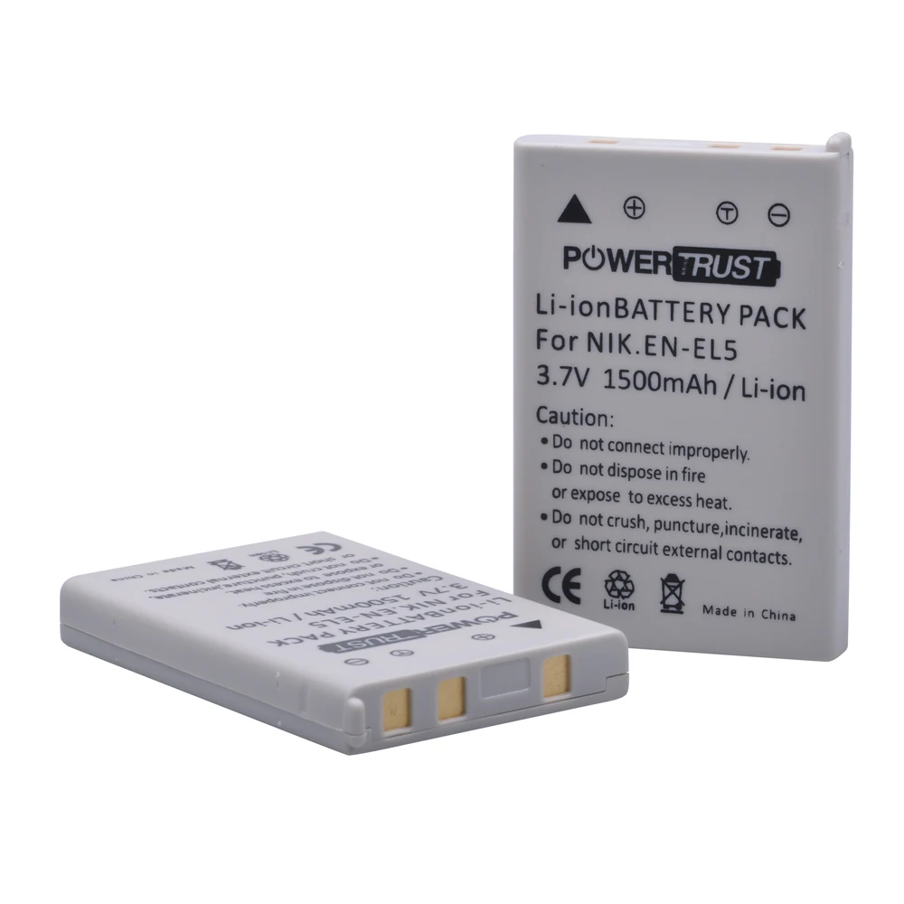 Batterie Powertrust En-El5 Per Fotocamera Digitale Nikon Coolpix P80, P90, P100, P500, P510, P520, P530
