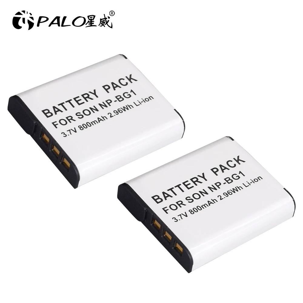 2 Pz Batterie Per Sony Np Bg1 Batteria 800Mah Np-Bg1 Per Sony Cyber-Shot Dsc-H3 Dsc-H7 Dsc-H9 Dsc-H10 Dsc-H20 Dsc-H50 Dsc-H55