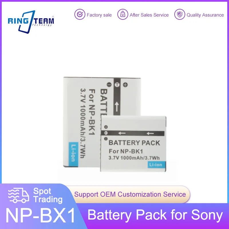 2 Pz Np Bk1 Np-Bk1 Batteria Per Fotocamera Sony Cyber-Shot Dsc S750 S780 S950 S980 W180 W190 W370 Webbie Hd Mhs-Pm1 Pm1D Con Caricabatterie