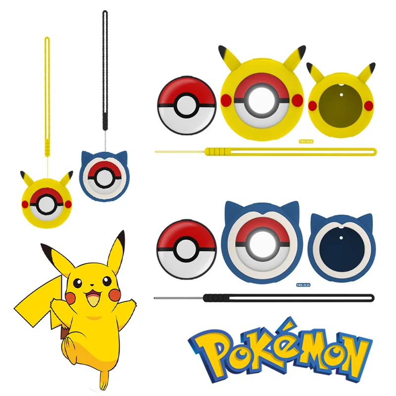 Pokemon Pikachu Snorlax Pokeball Go Plus Custodia Anime Pikachu Cover Antiurto In Silicone Per Switch Go Plus Con Cordino Shell Gift
